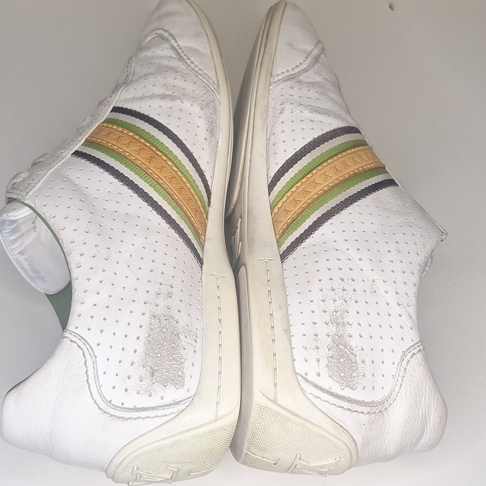 Louis Vuitton White Perforated Leather Bastia Sneakers Size Mens 7 - Picture 6 of 15